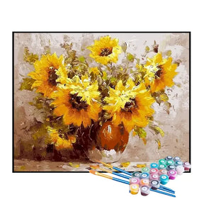 Kit de Pintura Numerada - Arranjo de Girassóis