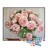 Kit de Pintura Numerada - Lindo Vaso de Rosas