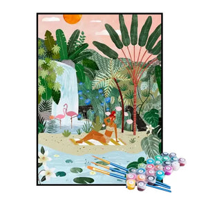 Kit de Pintura Numerada - Férias na Cachoeira