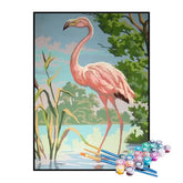 Kit de Pintura Numerada - Flamingo Rosa