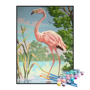 Kit de Pintura Numerada - Flamingo Rosa