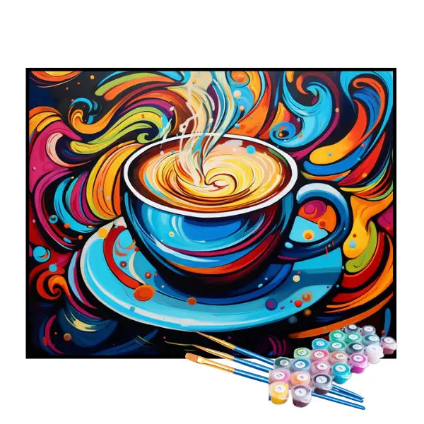 Kit de Pintura Numerada - Os Sabores Mágicos do Café