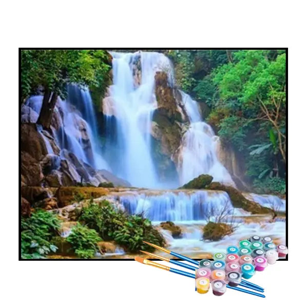 Kit de Pintura Numerada - Rochas da Cachoeira