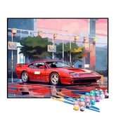 Kit de Pintura Numerada - Ferrari Vermelha