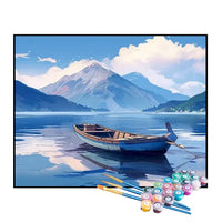Kit de Pintura Numerada - Barco a Caminho das Montanhas