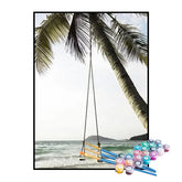 Kit de Pintura Numerada - Balanço na Árvore da Praia