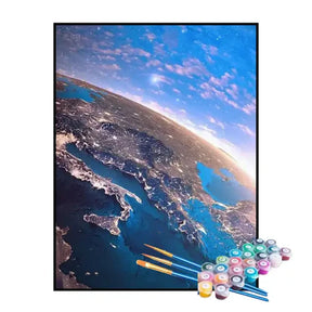 Kit de Pintura Numerada - Planeta Terra