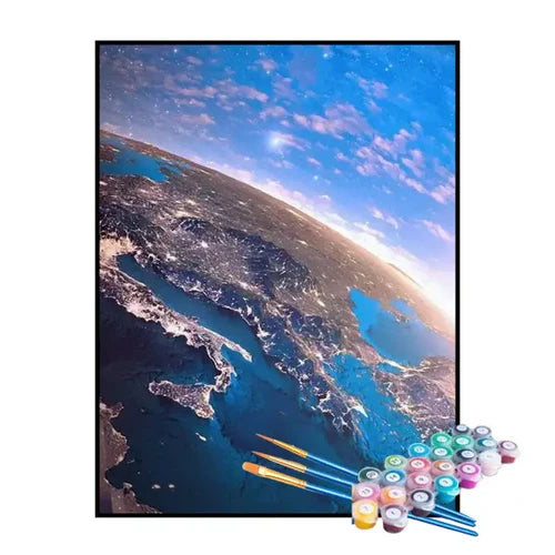 Kit de Pintura Numerada - Planeta Terra