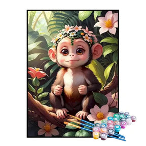 Kit de Pintura Numerada - Macaquinho