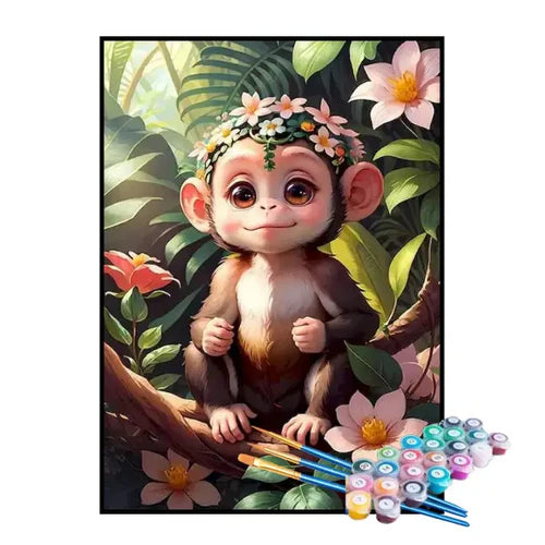 Kit de Pintura Numerada - Macaquinho