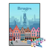 Kit de Pintura Numerada - Bruges, Bélgica