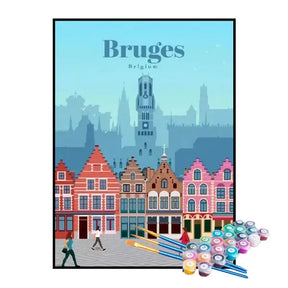 Kit de Pintura Numerada - Bruges, Bélgica