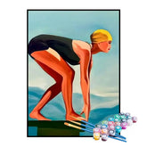 Kit de Pintura Numerada - A Nadadora