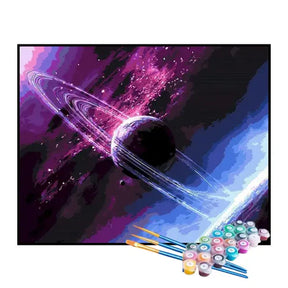Kit de Pintura Numerada - Planeta na Galáxia