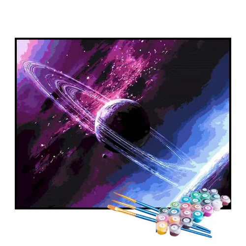 Kit de Pintura Numerada - Planeta na Galáxia