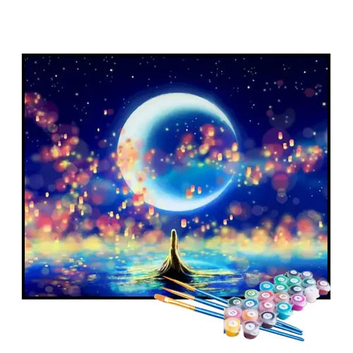 Kit de Pintura Numerada - Caminho Encantado da Lua