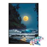 Kit de Pintura Numerada - Luz do Luar na Praia