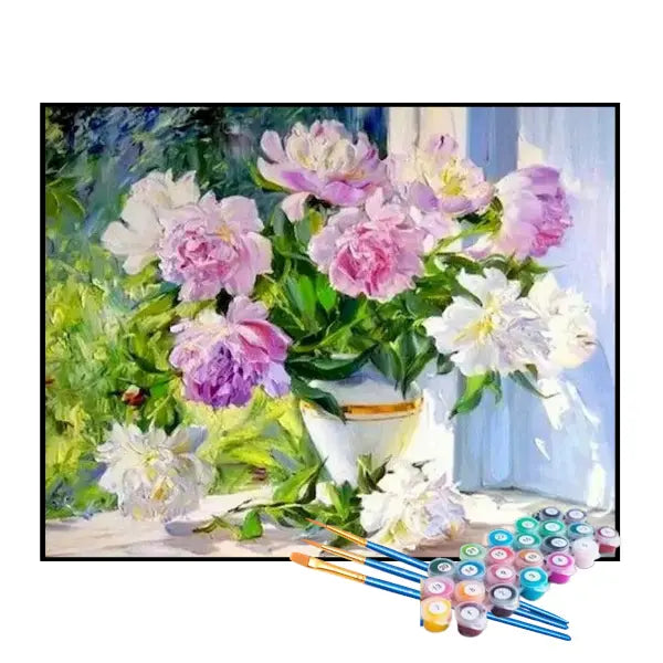 Kit de Pintura Numerada - Flores da Primavera