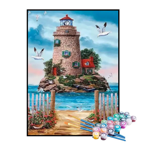 Kit de Pintura Numerada - A Casa no Farol