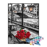 Kit de Pintura Numerada - Rosas Vermelhas