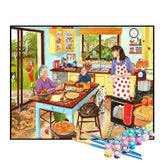 Kit de Pintura Numerada - Preparação para o Almoço de Domingo
