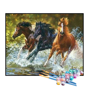 Kit de Pintura Numerada - Cavalos