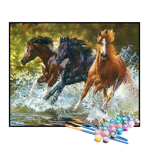 Kit de Pintura Numerada - Cavalos