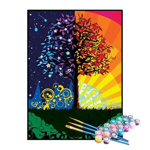 Kit de Pintura Numerada - A Árvore das Estações