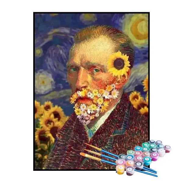 Kit de Pintura Numerada - Van Gogh e os Girassóis