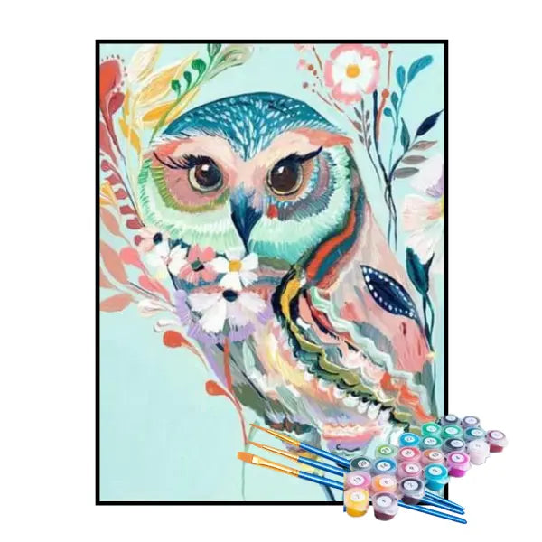 Kit de Pintura Numerada - Coruja Doce