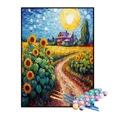 Kit de Pintura Numerada - Campos de Girassóis na Rota de Van Gogh