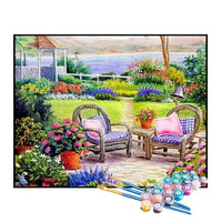 Kit de Pintura Numerada - Descanso Tranquilo no Jardim