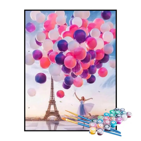 Kit de Pintura Numerada - Balões em Paris