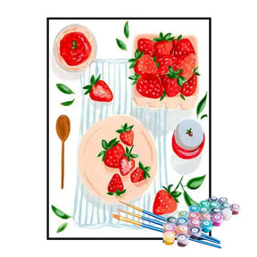 Kit de Pintura Numerada - Morangos