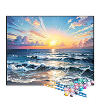 Kit de Pintura Numerada - Mar Relaxante