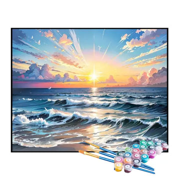 Kit de Pintura Numerada - Mar Relaxante