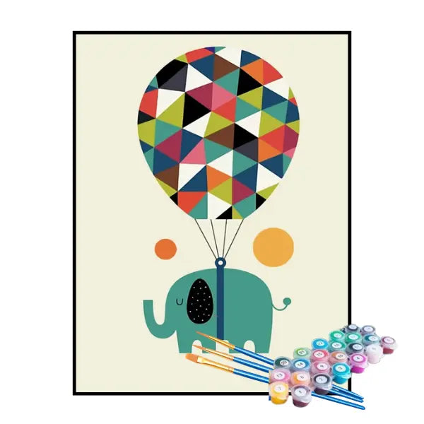 Kit de Pintura Numerada - Elefante e Balão