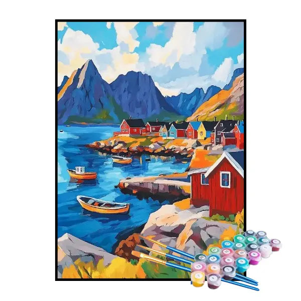 Kit de Pintura Numerada - Costa Europeia