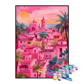 Kit de Pintura Numerada - Cidade Rosa