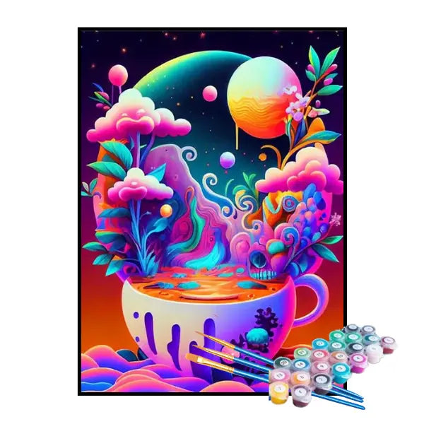 Kit de Pintura Numerada - Café de Sabor Mágico