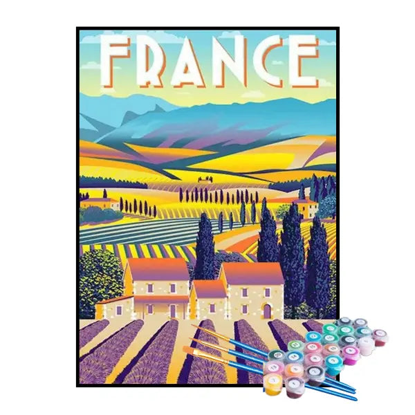 Kit de Pintura Numerada - França