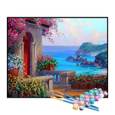 Kit de Pintura Numerada - Casa à Beira-Mar