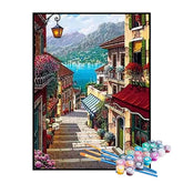 Kit de Pintura Numerada - Escadaria no Vilarejo