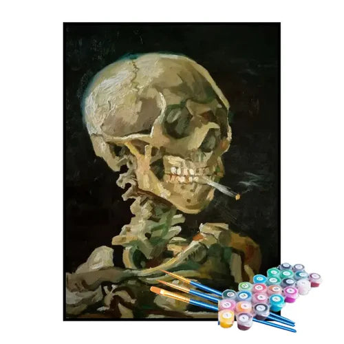 Kit de Pintura Numerada - Caveira Fumegante