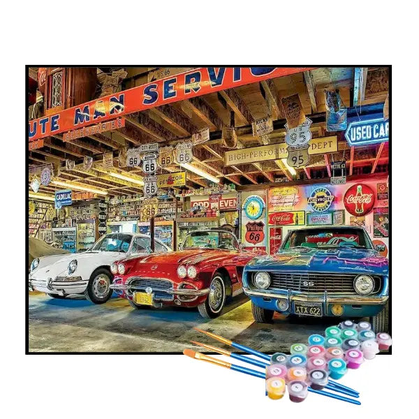 Kit de Pintura Numerada - Carros Antigos à Venda