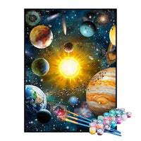 Kit de Pintura Numerada - Sol e Planetas