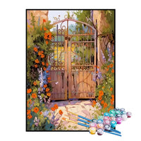 Kit de Pintura Numerada - Portão Florido da Casa
