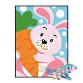 Kit de Pintura Numerada - Coelhinho com Cenoura