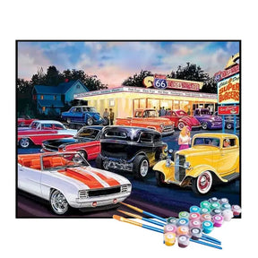 Kit de Pintura Numerada - Festival de Carros Antigos