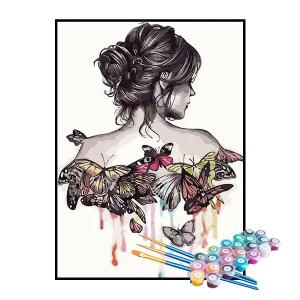 Kit de Pintura Numerada - A Menina Borboleta